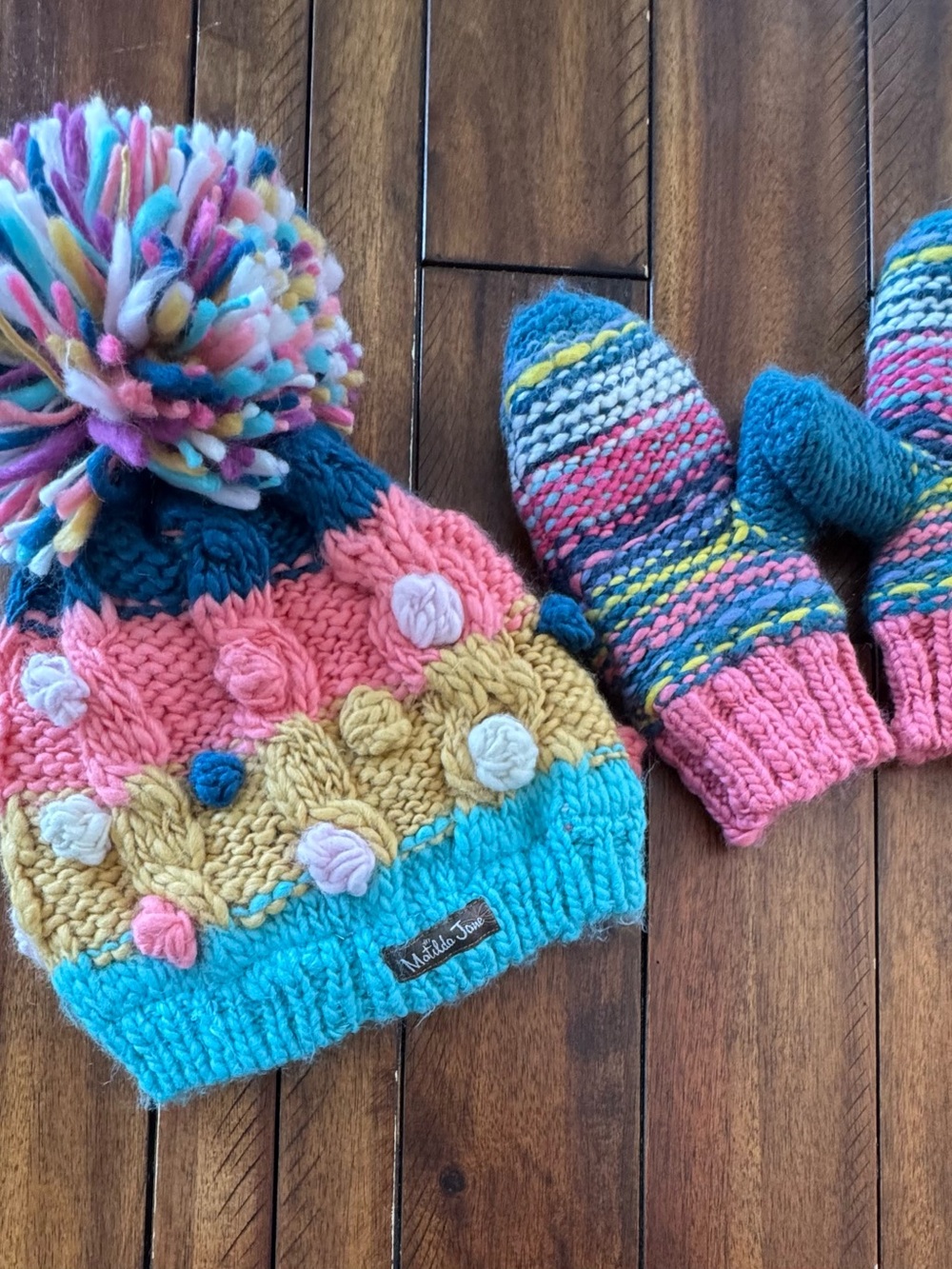 Matilda Jane Pom Hat and Mittens Set
